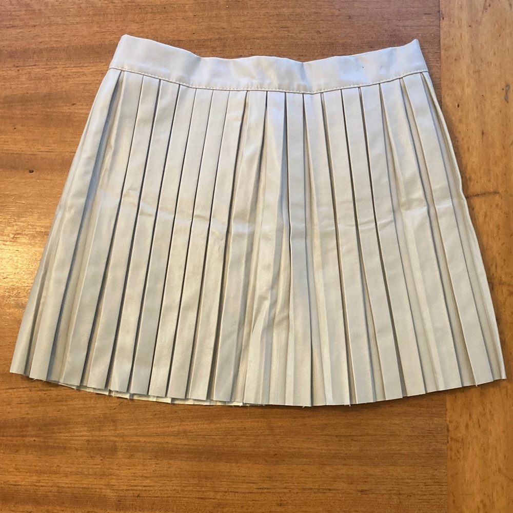 Angelababy Pleather Mini Skirt Beige NWT L
